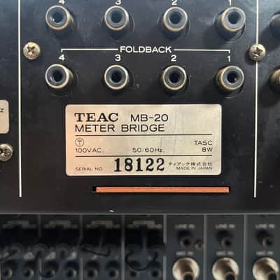 TEAC Model-2A & MB20 Mixer & Meterbridge | Reverb