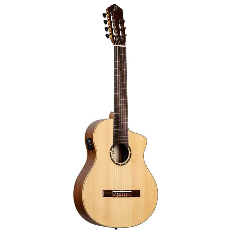 Ortega RCE133-7 - 7-String  - Solid Top Acoustic-Electric Nylon String Classical Guitar - Family Series Pro image 1