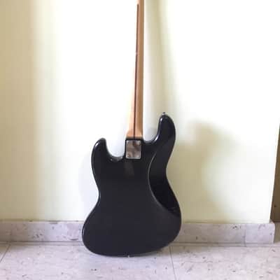 Fender Japan Jazz Bass Silver Series Black Electric Bass Guitar Rare Original Maple Rosewood Neck image 6