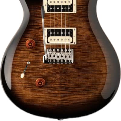 PRS SE Custom 24 Left-Handed Electric Guitar, Rosewood Fingerboard, Black Gold Sunburst image 2