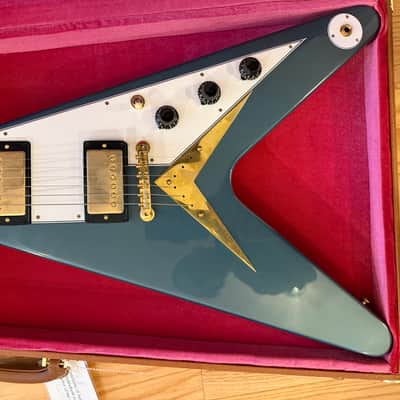 Gibson Custom Shop '58 Korina Flying V Reissue 2023--Pelham Blue--Dead Mint image 11