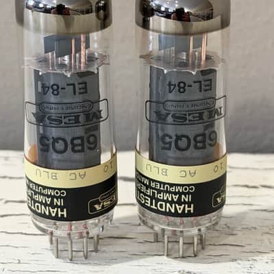 Mesa Boogie EL-84 / 6BQ5 Power Tubes (Matched Pair) 2020s - Clear Glass image 1
