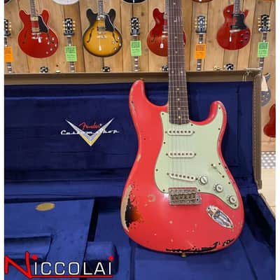 FENDER Michael Landau Signature 1963 Stratocaster, Round-Laminated Rosewood, Fiesta Red over 3-Color Sunburst image 17