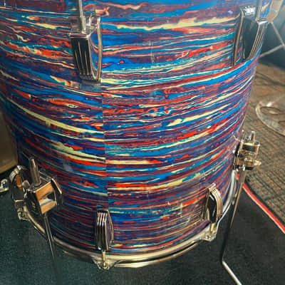 Vintage 1968 Ludwig Classic Maple 12", 13", 16", 22" - Psychedelic Red image 4