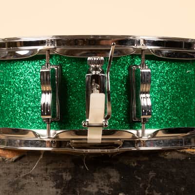 Ludwig Legacy 5x14 Green Sparkle Snare Drum image 4