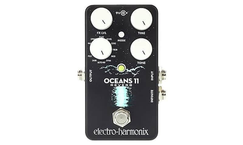 Electro-Harmonix Oceans 11 Reverb - Tremolo, shimmer, phase, flange, delay - W/Power Supply image 1
