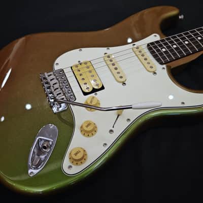 Fender Japan STR-VC Stratocaster 2011 - Burgundy to Green image 1
