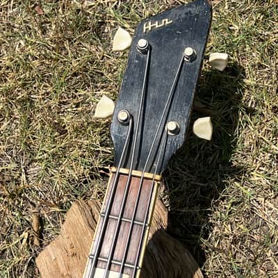 Vintage Airline Pocket Bass Guitar 1960’s - Sunburst Beat to H E Double Hockey Sticks and Ready to Roll! image 10
