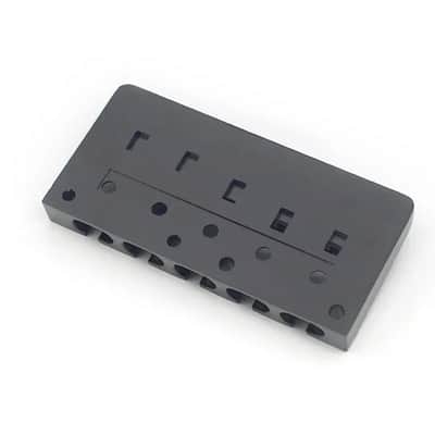 Black 5 String Bass Adjustable Saddles Bridge image 2