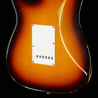 Fender Custom Shop 1958 Stratocaster Relic Faded Aged Chocolate 3-Color Sunburst (571) image 2