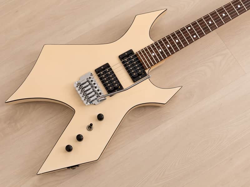 1987 BC Rich Warlock Custom NJ Series Vintage Electric Guitar White w/ Floyd Rose, Japan image 1