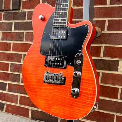 Reverend Reeves Gabrels Signature Model, Satin Orange Flame Maple, Roasted Maple Neck, Ebony FB image 4