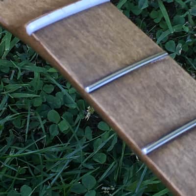 Lefty Musikraft Custom 50s V Profile Relic Tele Guitar Neck Amber Bone Nut Maple image 3