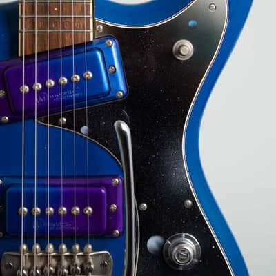 Mosrite  Semie Moseley Model Handpainted by Wayne Jarrett Solid Body Electric Guitar (1992), ser. #SM004, original brown alligator hard shell case. image 13