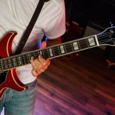 Washburn SH35TR Wing Series Semi Hollow Electric Guitar w/Gigbag - Trans Red (SH35TR-U) image 4