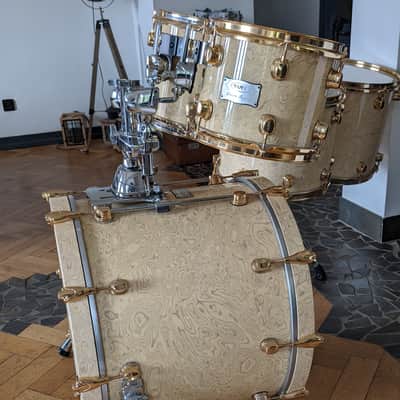 Rare Mapex Orion 22/10/12/14/16 Drumset gold hardware image 4