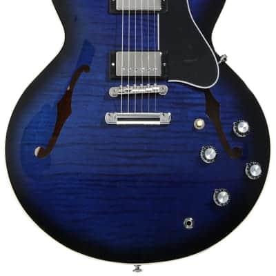 Gibson ES-335 Figured Semi-hollowbody Electric Guitar - Deep Ocean Burst image 2