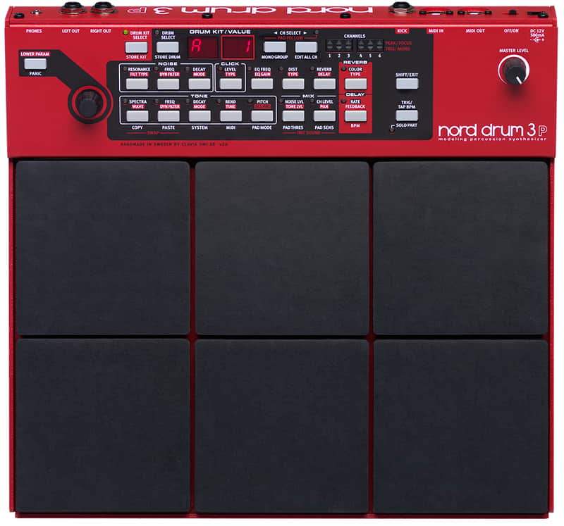 Nord Drum 3P 6-Channel Modeling Percussion Synthesizer 2016 - Present - Red image 1