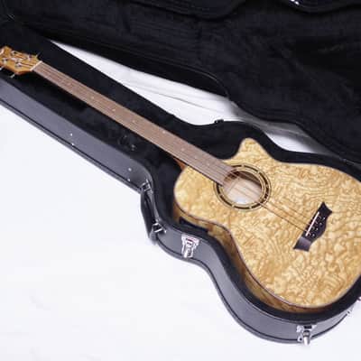 DEAN Exotica Quilt Ash acoustic electric 4-string BASS guitar w/ Case NEW EQABA - B-stock image 1