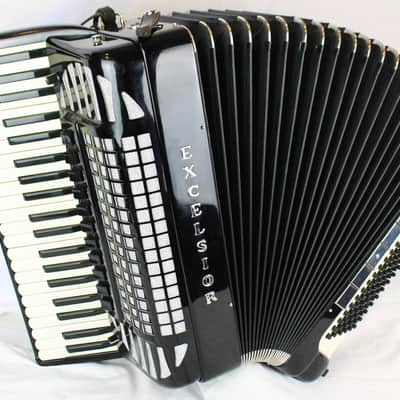 7614 - Black Excelsior Mod. 940 M Piano Accordion LMMM 41 120 image 1