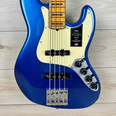 Fender American Ultra Jazz Bass Maple Fingerboard, Cobra Blue image 1