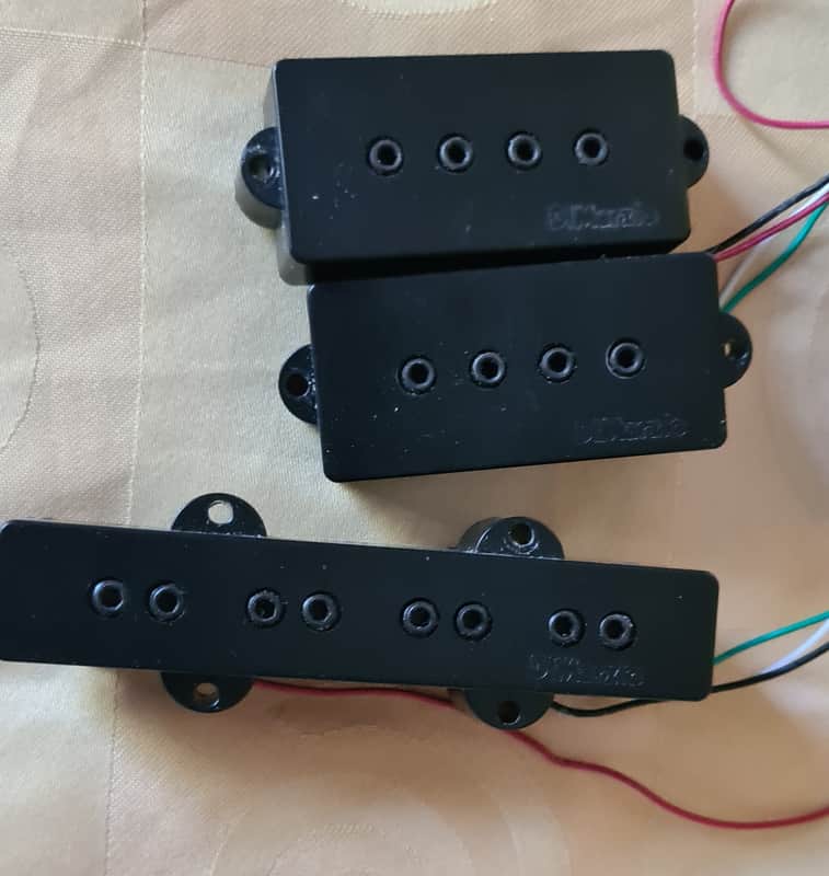 DiMarzio DP126BK Model P+J Bass Pickup Set 2010s - Black image 1