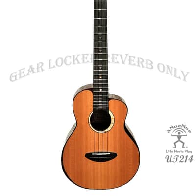 aNueNue X Luthier Mitsuta UT214 cedar bird all solid cedar & indian rosewood tenor ukulele image 3