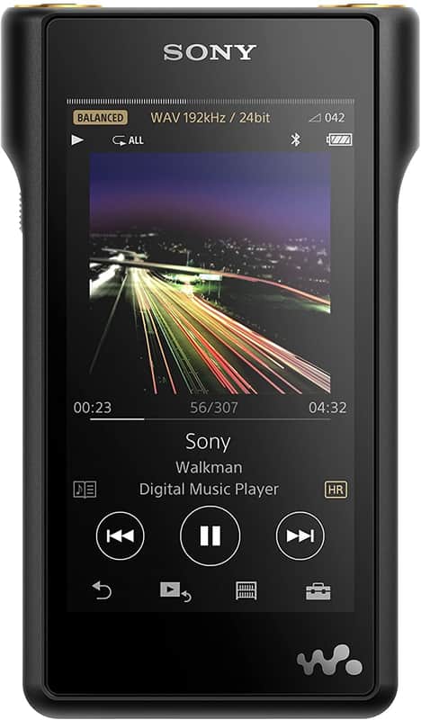 Sony NW-WM1A 128GB Premium Walkman - Digital Music Player with Hi-Res Audio, Black w/ CKR100 IE image 1