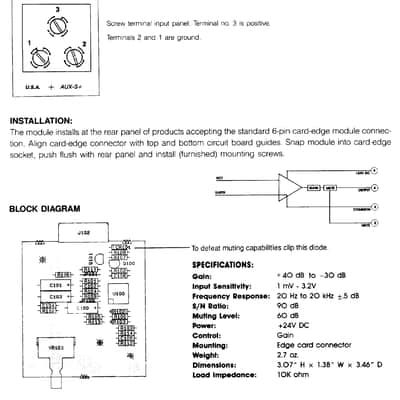 Peavey AUX-S+ Auxiliary Input Module for MMA amps and mixers. Tested and Working image 6