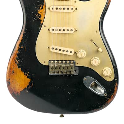 New Fender Custom Shop  Andy Hicks Masterbuilt '50s Stratocaster Heavy Relic Black/Violin Burst #R132336 image 3