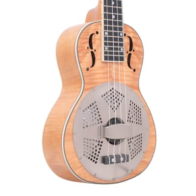 Gold Tone ResoMaple/L: Lefty Concert-Scale Curly Maple Resonator Ukulele with Gig Bag image 2