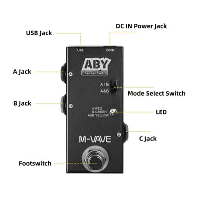 Line Selector AB Switch Guitar Effect Pedal True Bypass Guitar Bass Pedal AB Box - ABY Channel Switch Accessorie image 4