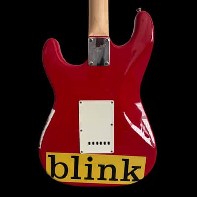 Fender Squier Stratocaster Tom DeLonge Sticker Strat Electric Guitar - Torino Red image 4
