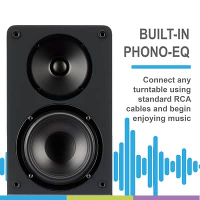ELAC Debut ConneX 4-1/2" Powered Bookshelf Speakers with HDMI ARC, Pair of Bookshelf Speakers for Home Entertainment System, Black image 4