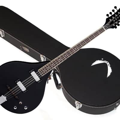 LUNA Moonbird electric Solid Body BOUZOUKI new w/ CASE -Satin Black - Humbuckers image 1