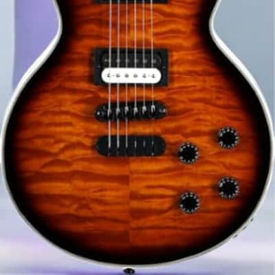 Dean Cadillac Select Quilt Top Electric Guitar, Trans Brazilia Finish, Mahogany Body & Set Neck, Seymour Duncan Pickups image 3