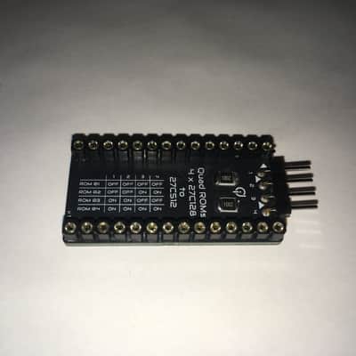 Switcher Adapter QuadROM (4 banks) 4x 27C128 DIP 28-pin to 1x 27C512 DIP 28-pin