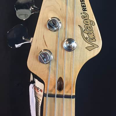 Vintage V4MTB Tony Butler Signature P-Bass 4-String Bass Guitar Gloss Black image 8