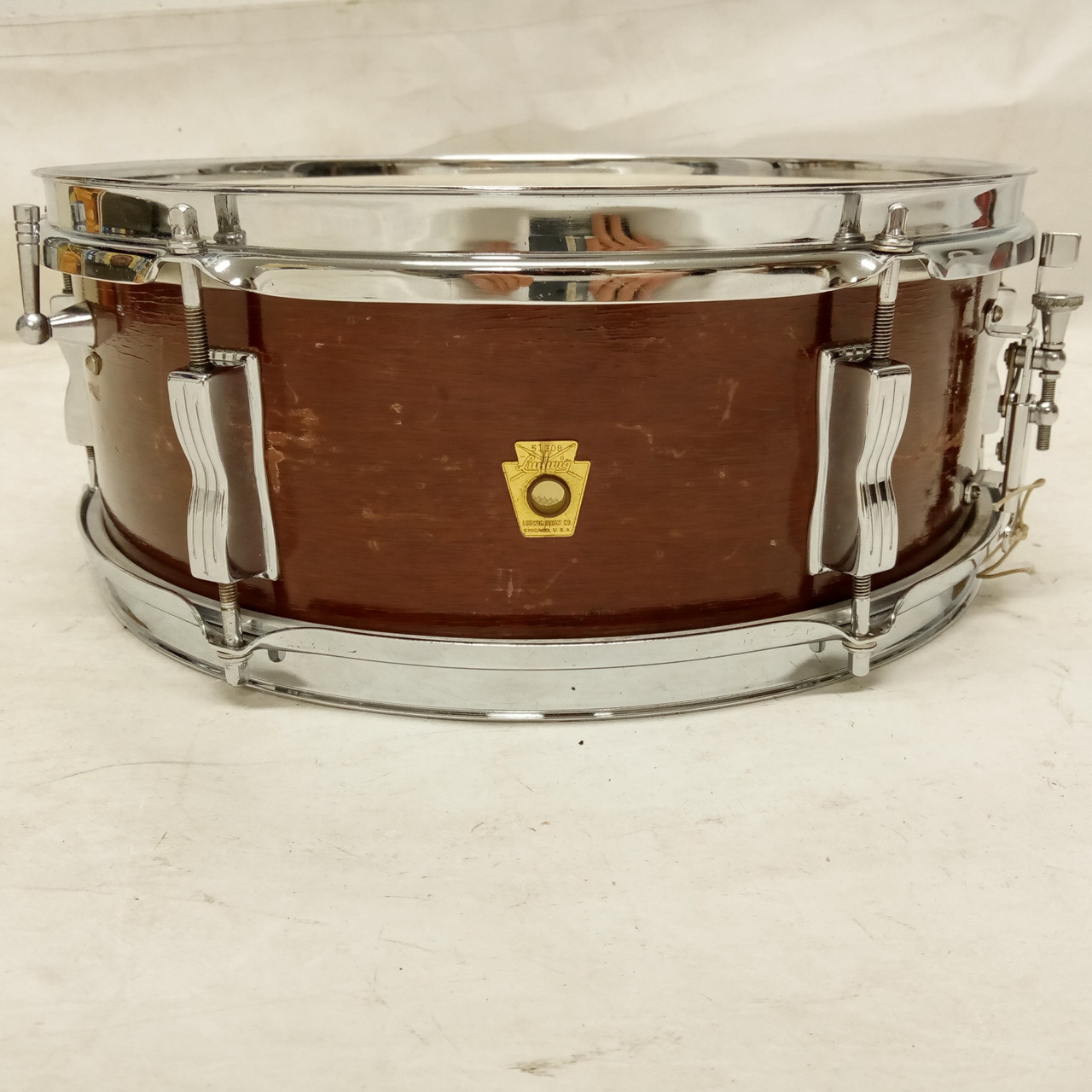 Ludwig 5x14" Snare Drum Pioneer 3Ply African Mahogany Vintage 60s Keystone/P83* — main photograph