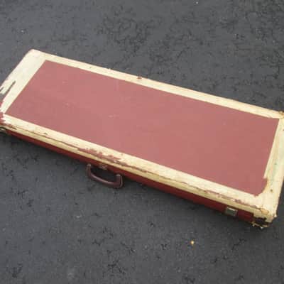 RARE Vintage '50s-60s RED HARDSHELL ELECTRIC GUITAR CASE for RESTORATION ONLY! image 1