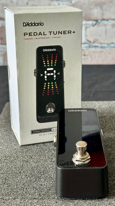 D'Addario PW-CT-23 Chromatic Pedal Guitar Tuner Plus - Black image 1