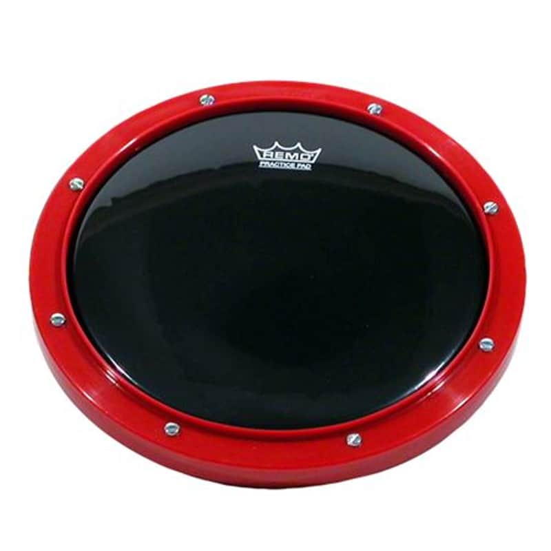 Remo RT000858 8 Inch Red Practice Pad Ebony Ambassador image 1