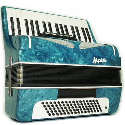 Mriya Piano Accordion 80 Bass Buttons, Ukraine Vintage Keyboard Accordian Musical Instrument, New Straps and Soft Case for Gift, 2727 image 4