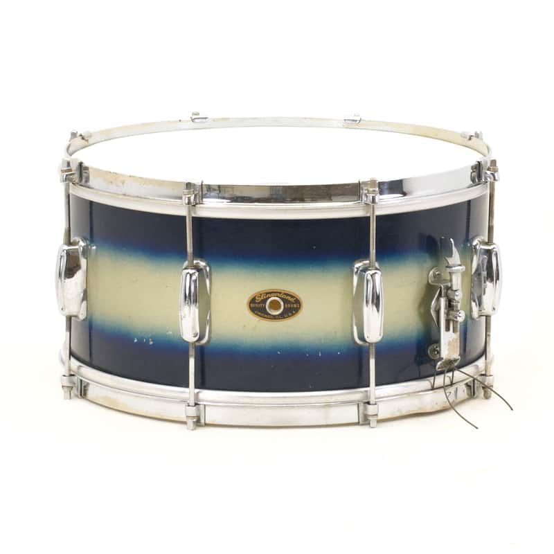 Vintage Slingerland 7x14 Snare Drum, 8 Lug, Blue/Silver Duco Finish, 1959 Model image 1