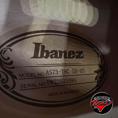 Ibanez   As73 Tbc Hollow Body Tobacco Sunburst image 5
