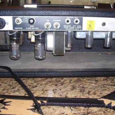 Fender Bassman 50 2-Channel 50-Watt Guitar Amp Head 1972 - 1976 - Silverface image 7
