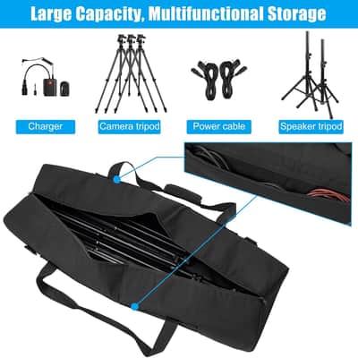 39.5" Multifunctional Tripod Bag,Heavy Duty Tripod Carrying Case, Case for Music Stand,Mic Stand, Speakers, Tripods, Lights, Boom Stand, Cameras, Monopods Stand image 3