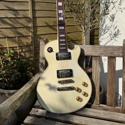 Blitz Les Paul Custom by Aria Pro II, 1992 Vintage White, Made in