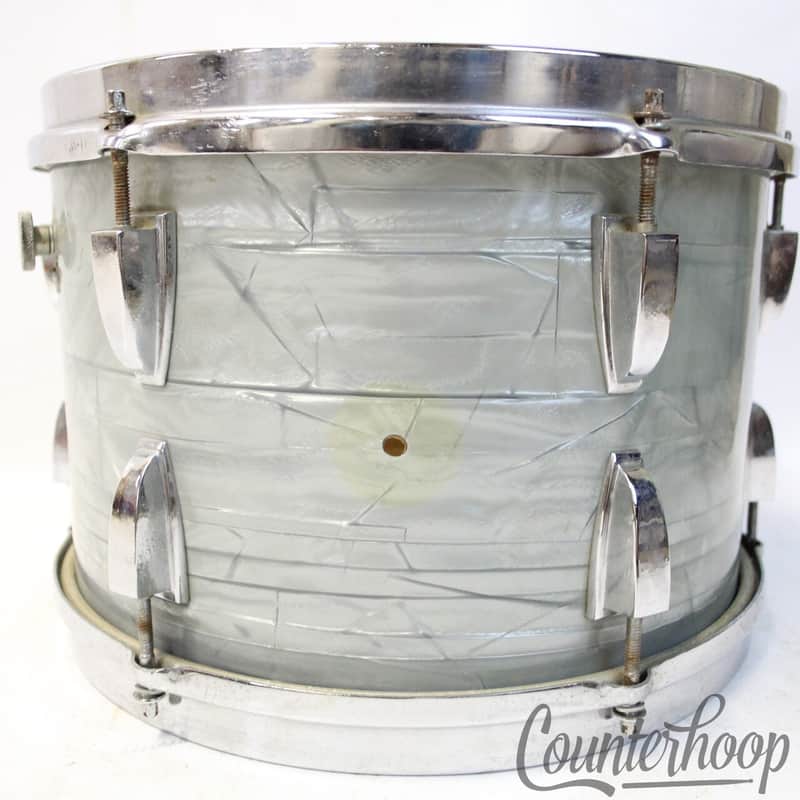 MIJ 12x8"Tom Drum Sky Blue Pearl Vintage 60s Japan 3Ply Mahogany Ludwig-Copy SBP image 1