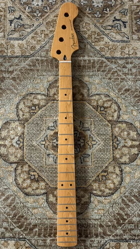 Fender Roasted Maple Precision Bass® Neck, 20 Medium Jumbo Frets, 9.5", Maple, C Shape image 1